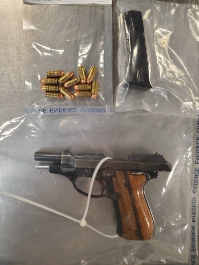 Photo of firearm and ammunition seized