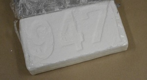 brick of cocaine stamped with 947