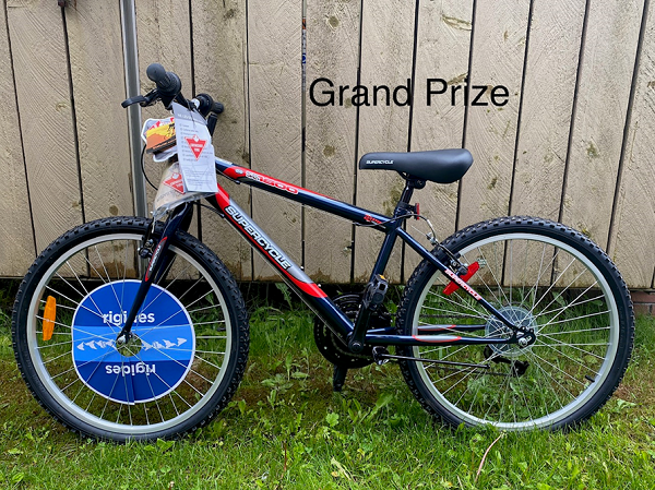 Kids Bike displayed as grand prize