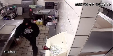 Suspect in kitchen