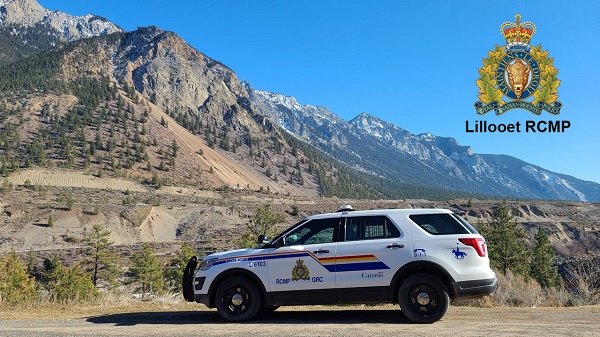 RCMP vehicle with mountains in background