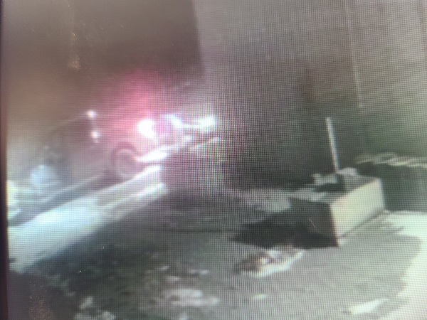 Surveillance footage of suspect pickup truck