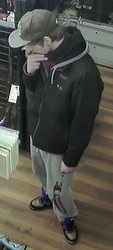 Image du suspect prise par une caméra de surveillance.