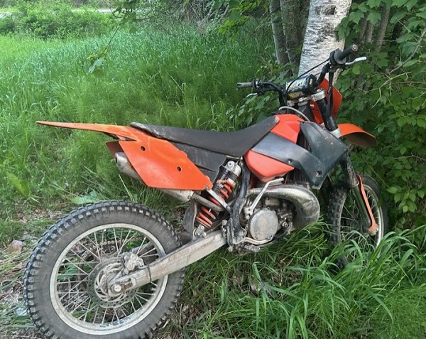 Orange dirt bike