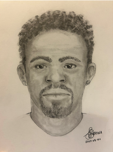 Copy of the forensic sketch of the suspect